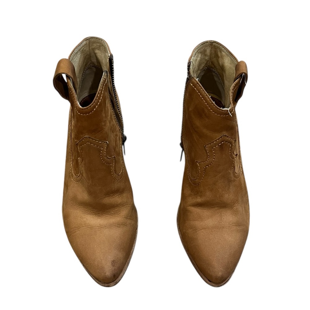Frye Women's Tan Leather Ankle Booties